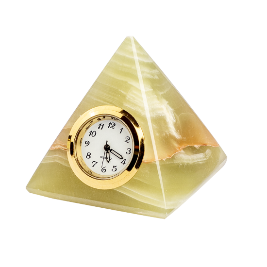 Picture of Marble Pyramid Clock – A Fusion of Energy, Craftsmanship & Natural Elegance