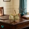Picture of Marble Book Clock with Pen Holder – A Refined Blend of Art, Function & Natural Stone