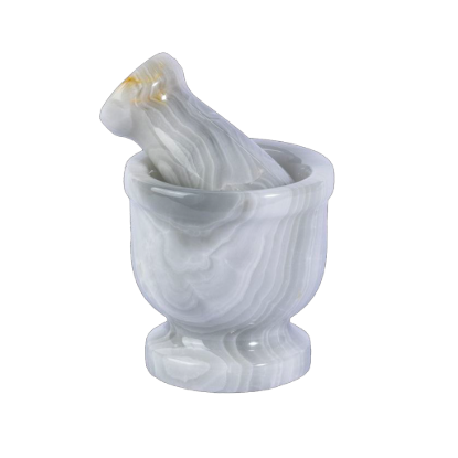 Picture of Royal Blue Stone Mortar & Pestle – A Blend of Traditional Craftsmanship and Natural Elegance