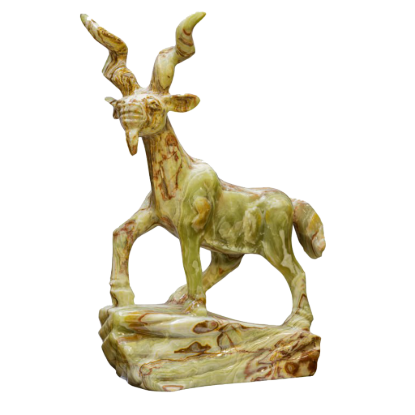 Picture of Majestic Marble Mountain Goat Sculpture – A Symbol of Freedom and Natural Elegance