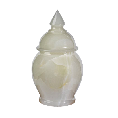 Picture of Royal White Onyx Decorative Jar – A Symbol of Pure Elegance and Luxurious Craftsmanship