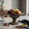 Picture of Royal Black Marble Pedestal Bowl – A Fusion of Natural Sophistication and Timeless Luxury