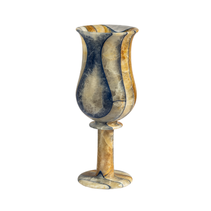 Picture of Royal Blue Onyx Decorative Goblet – A Fusion of Artistic Elegance and Natural Luxury
