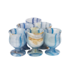 Picture of Royal Blue Marble Goblet Set – A Fusion of Natural Luxury and Timeless Elegance