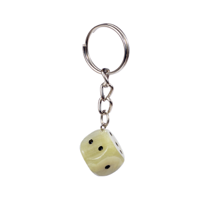 Picture of Royal Marble Stone Dice Keychain – Luxury Minimalism Inspired by Classic Gaming Art