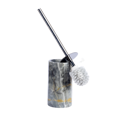 Picture of Royal Gray Marble Toilet Brush Holder Set – Luxury Natural Stone Bathroom Accessory