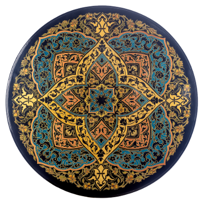 Picture of Persian Arabesque Handcrafted Decorative Table – Luxury Hand-Painted Lacquer Art Table