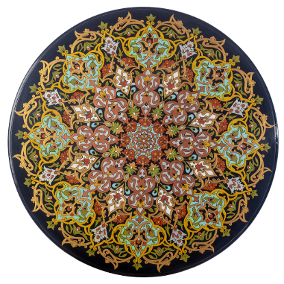 Picture of Persian Arabesque Hand-Painted Decorative Table – Luxury Lacquer Art Furniture